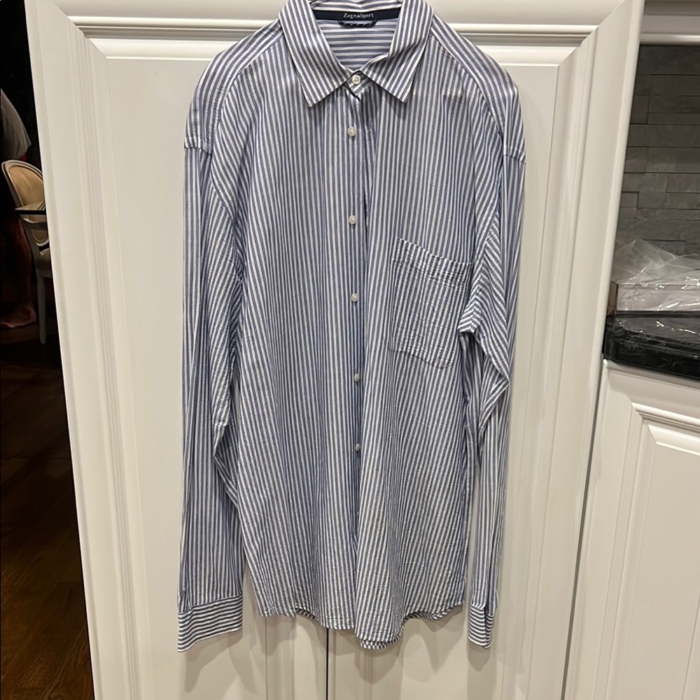 Blue Striped Men's Shirt